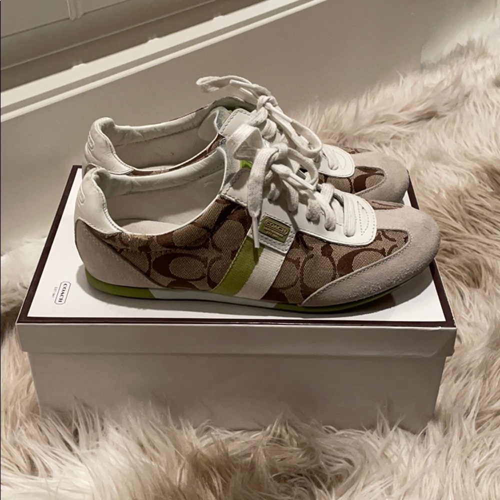 Coach Signature Khaki/Green tennis shoes